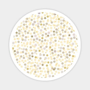 Shining gold and stars confetti pattern Magnet